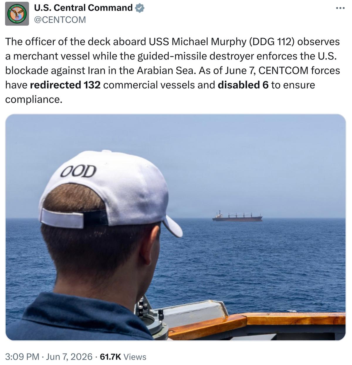 US Forces Shot Down Iranian Drones Threatening International Maritime Traffic in the Strait of Hormuz