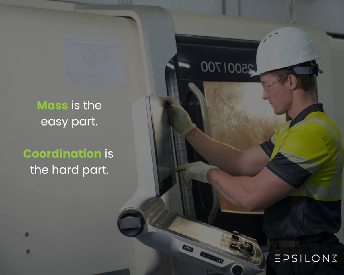 Mass Is the Easy Part, Coordination Is The Hard Part
