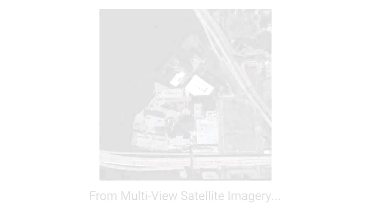 Diffusion Models Turn Satellite Roofs Into Full 3D Cities