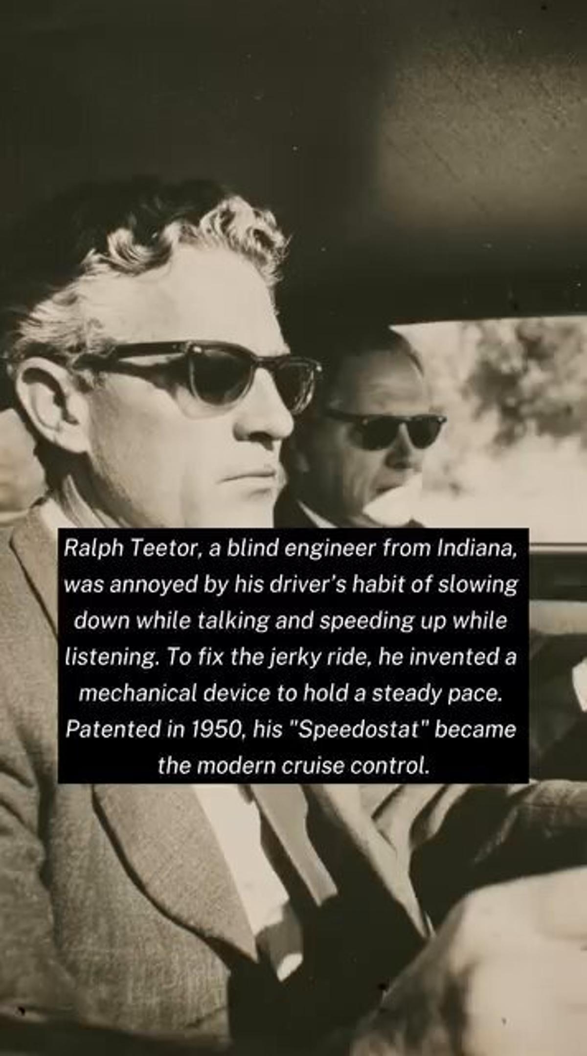 Blind Engineer Invented Cruise Control for Steady Driving