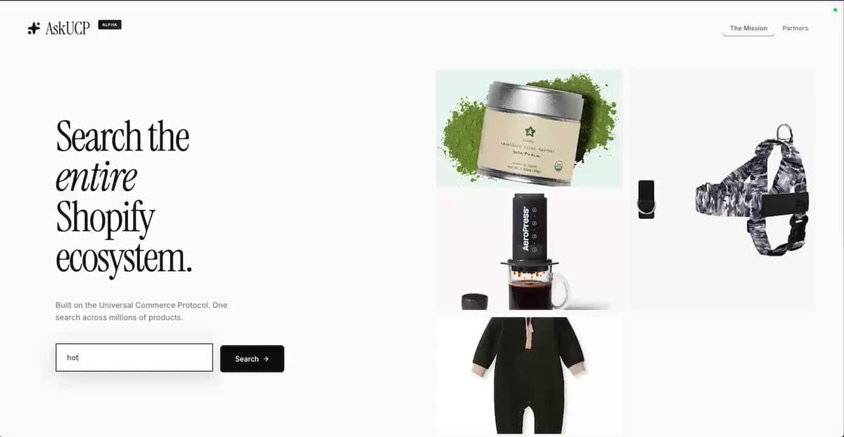 UCP Makes Shopify’s Entire Catalog Instantly Searchable