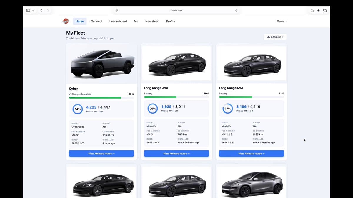 New FSD Database Lets Users Log Custom Vehicle Data
