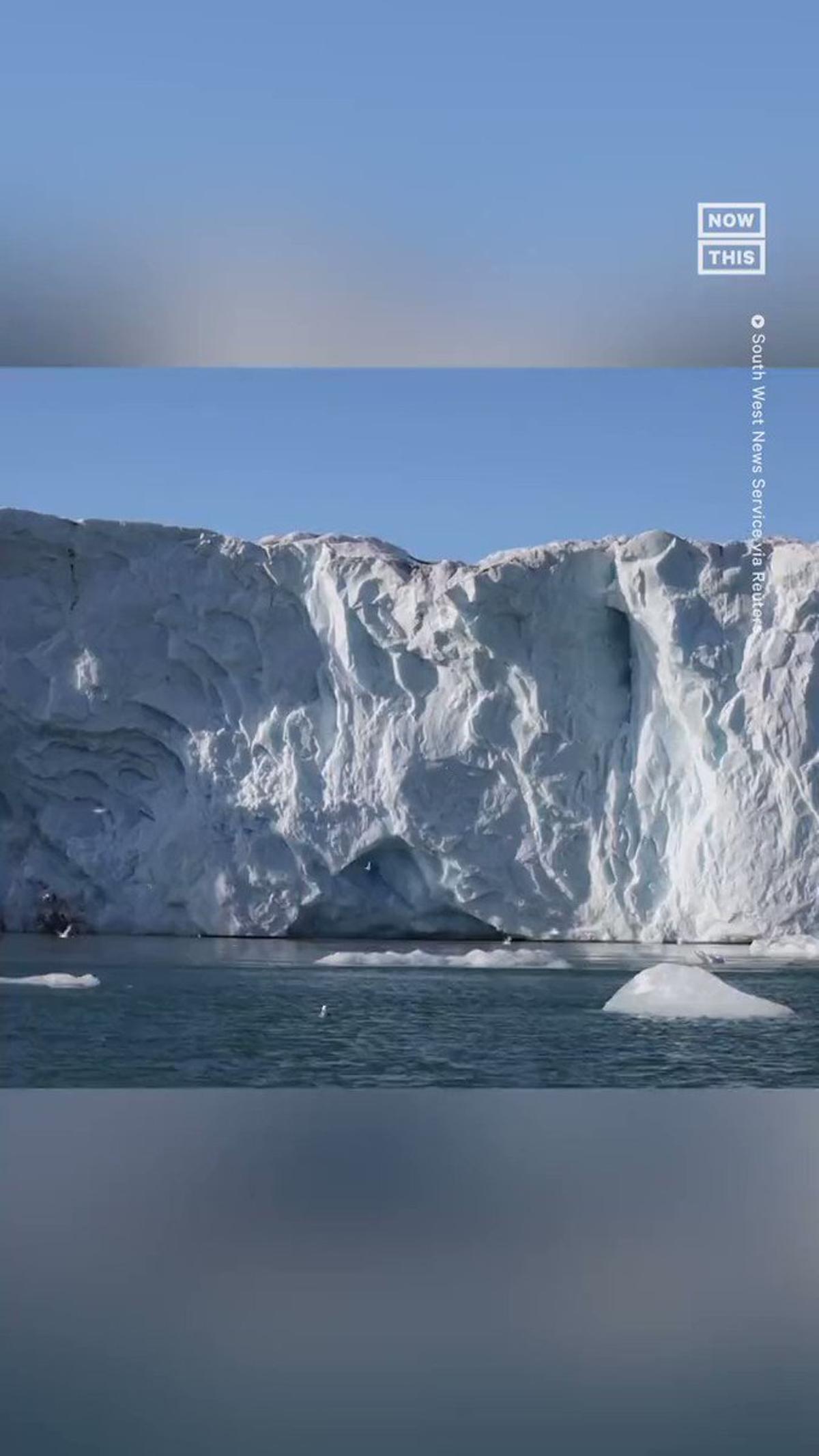 Monaco Glacier Ice Calving Linked to Rising Temperatures