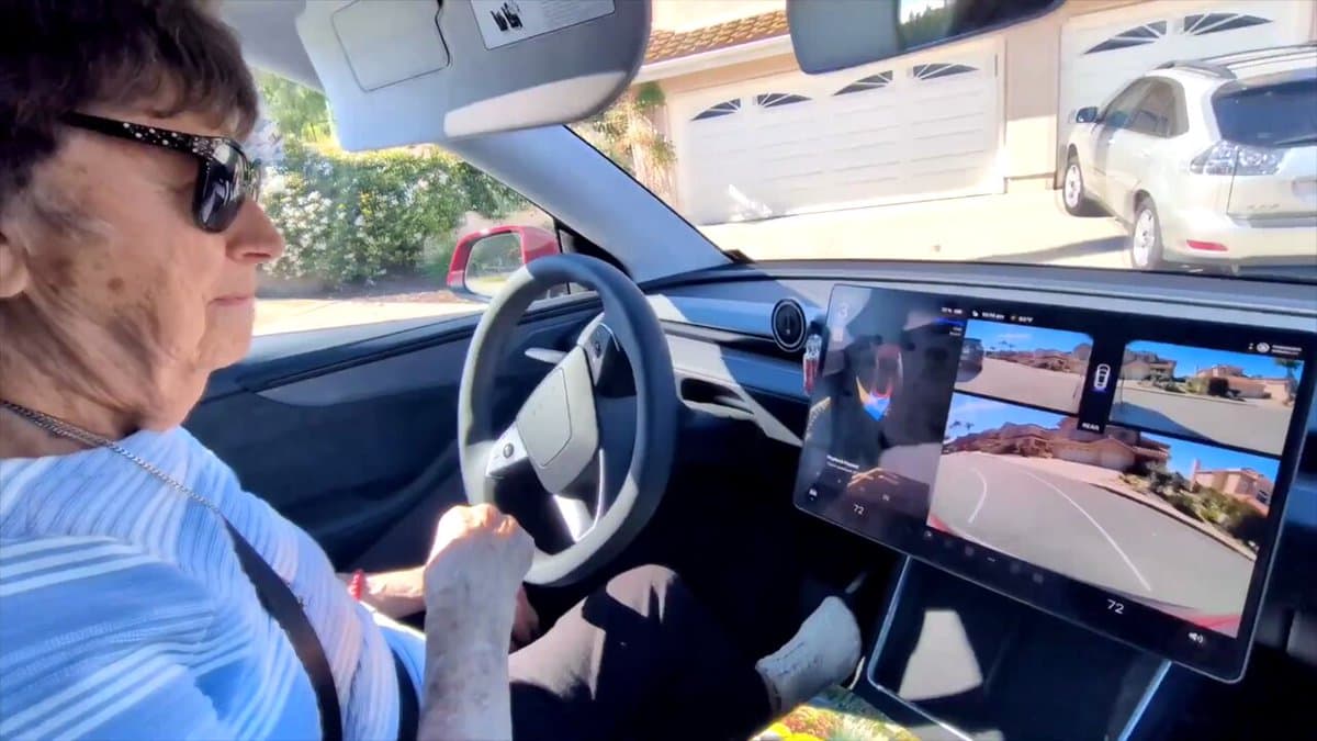 93-Year-Old Drives Fearlessly in Tesla Model Y