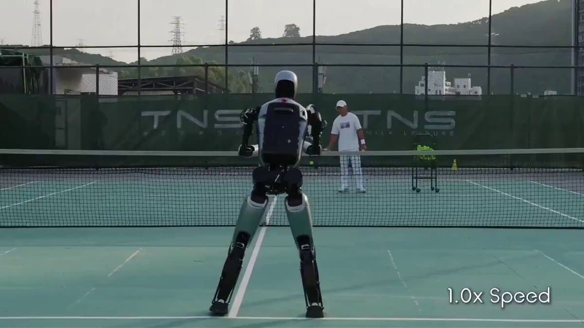 Walker S2 Battles Human in Live Tennis Rally