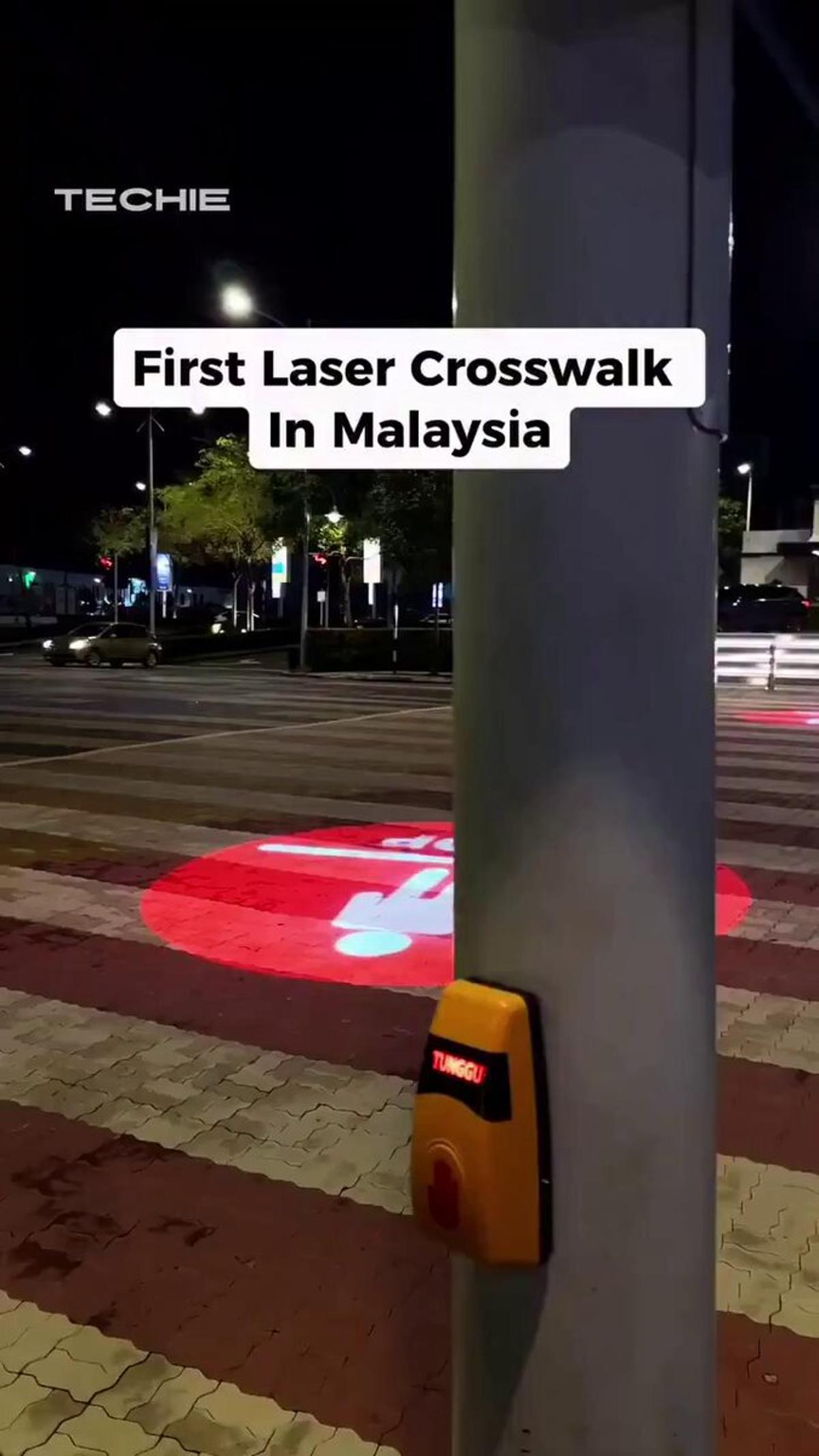 Malaysia Launches Laser Crosswalk for Safer Pedestrians