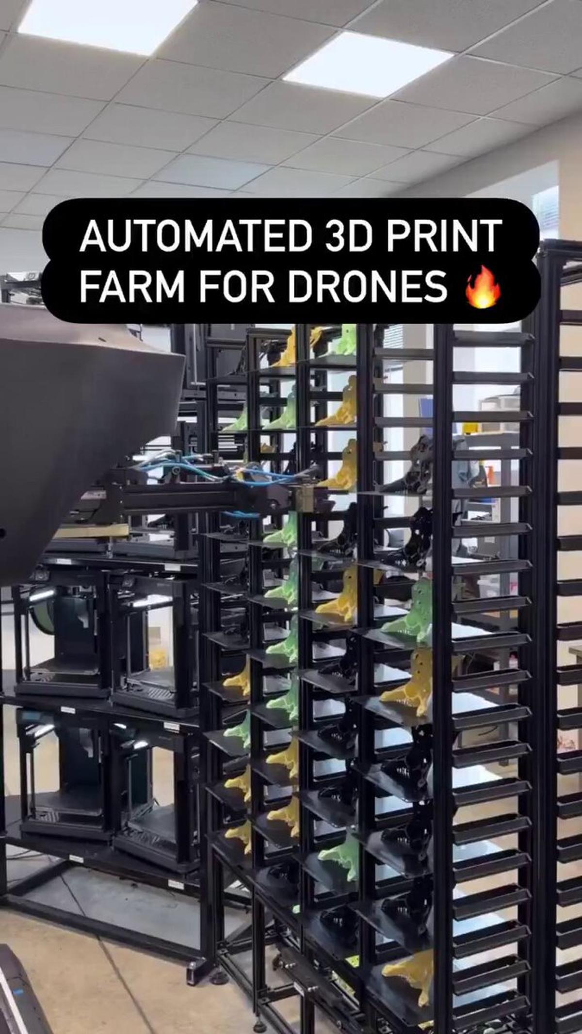 Automated 3D Print Farm Mass‑Produces Precise Drone Frames