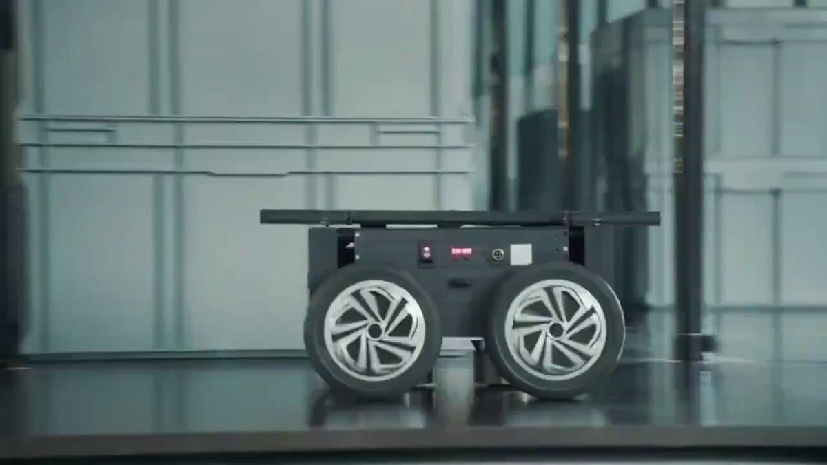 Robots Climb Ceilings and Walls in Warehouses