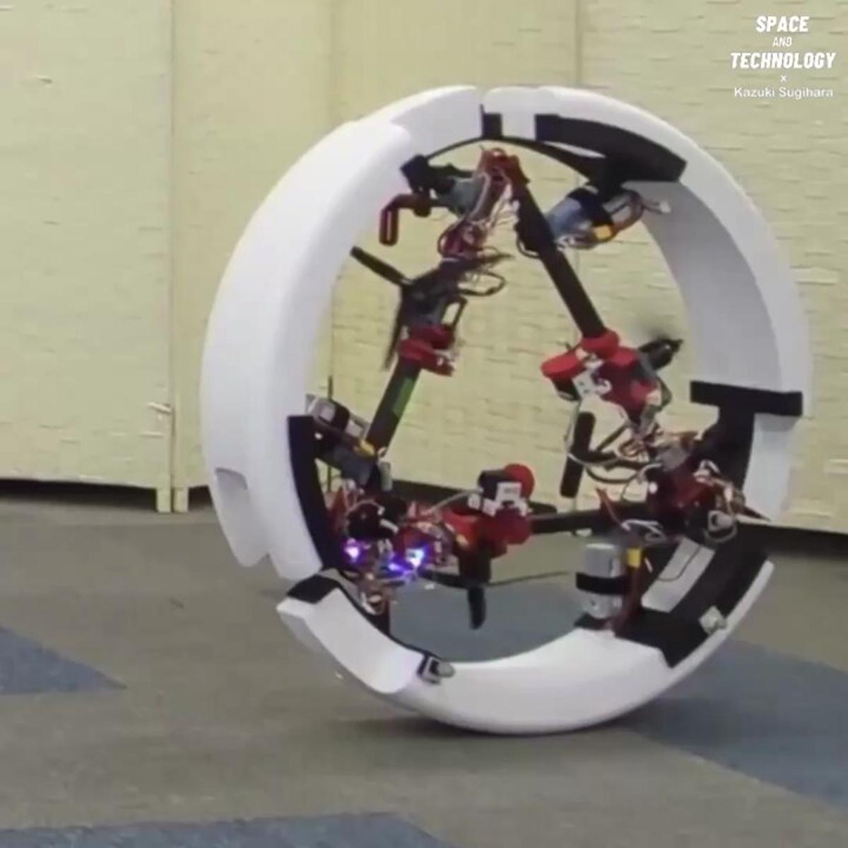 Delta Drone Transforms to Fly and Roll Seamlessly
