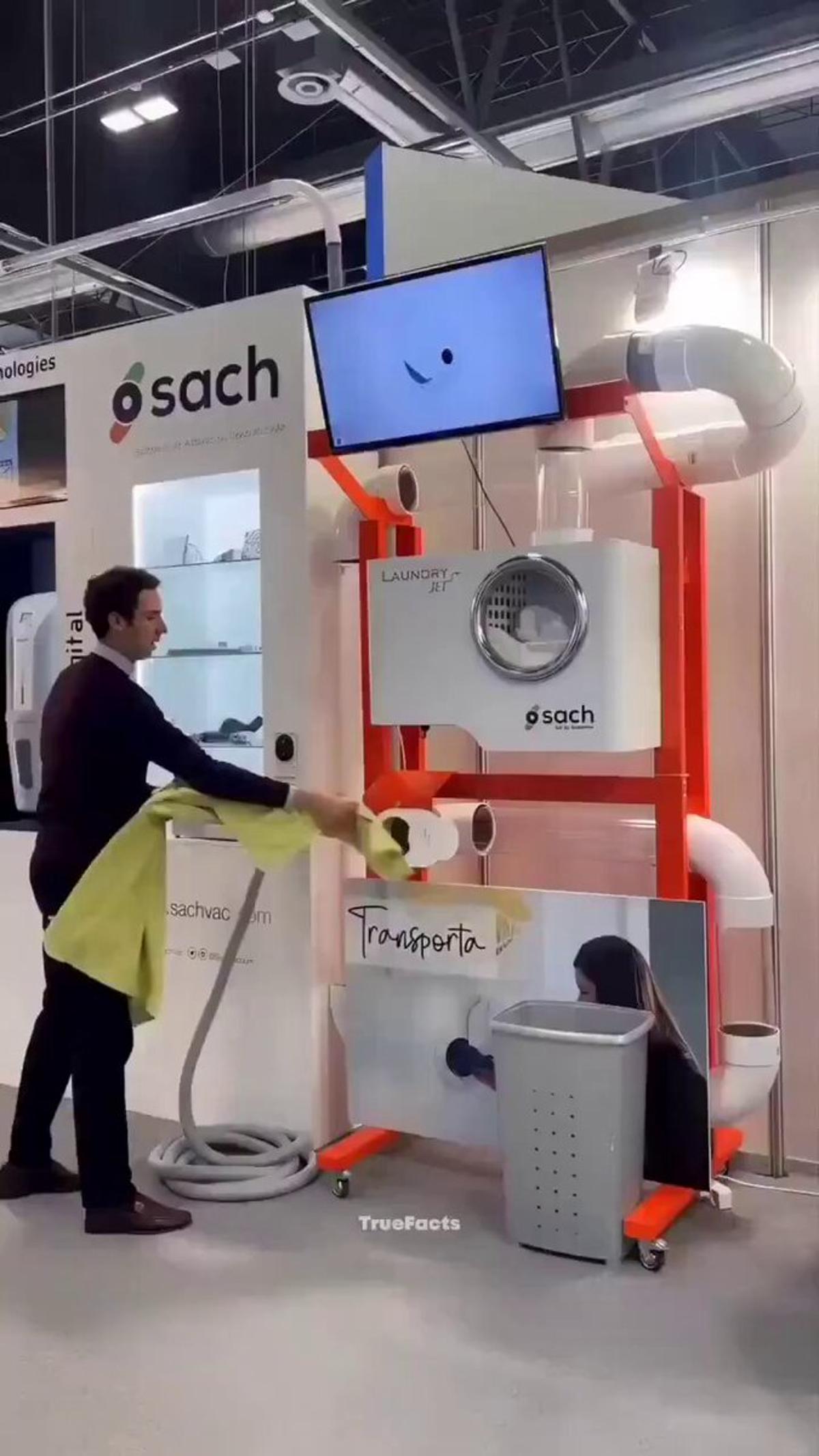 Vacuum System Sends Dirty Clothes Directly to Laundry
