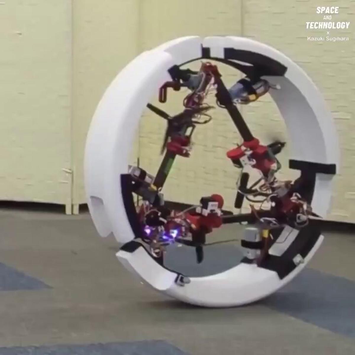 Delta Drone Transforms to Fly and Roll Seamlessly