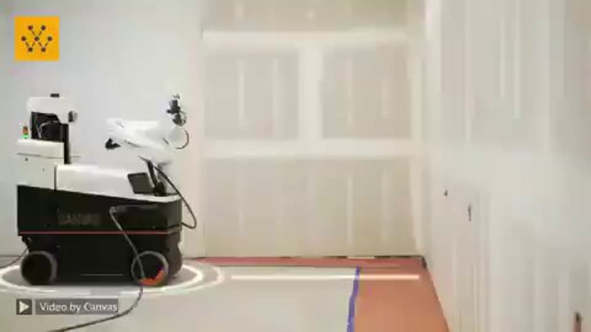 Canvas Robot Automates Precise Wall Mapping, Spraying, Sanding