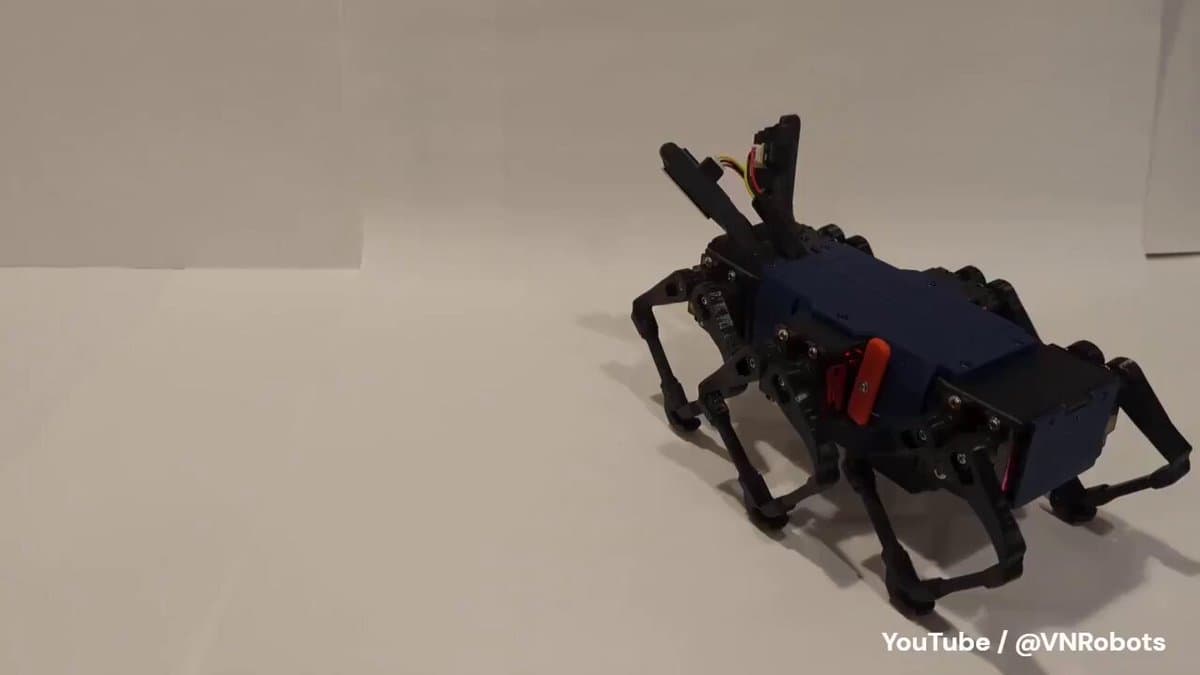 Six-Legged Beetle Bot Demonstrates Real-World Walking