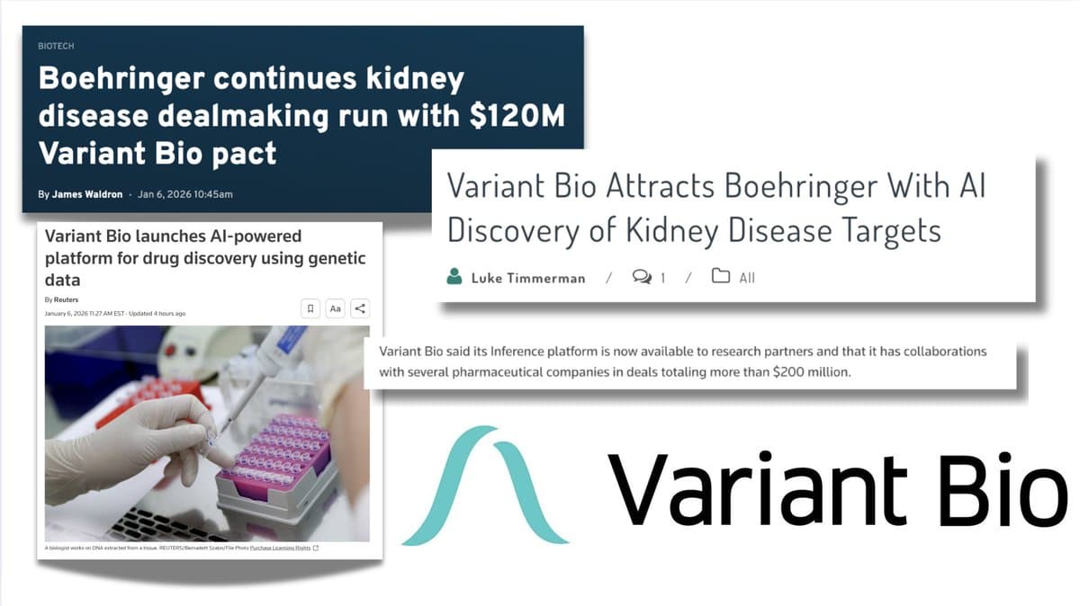 Variant Bio Launches $200M‑plus Pharma Collaborations with New Platform