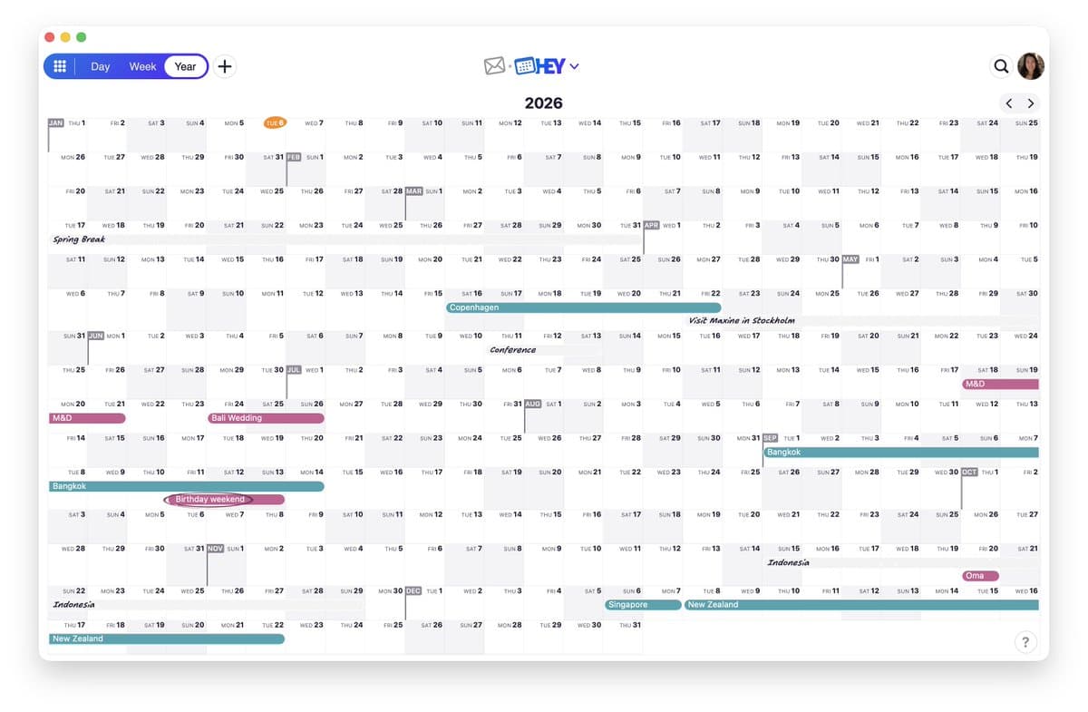 HEY Calendar Launches New Year View Today