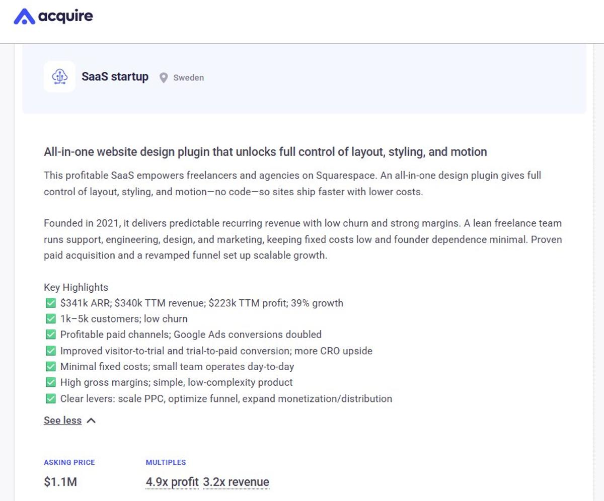 Squarespace Design Plugin Generates $340K Revenue, 39% Growth