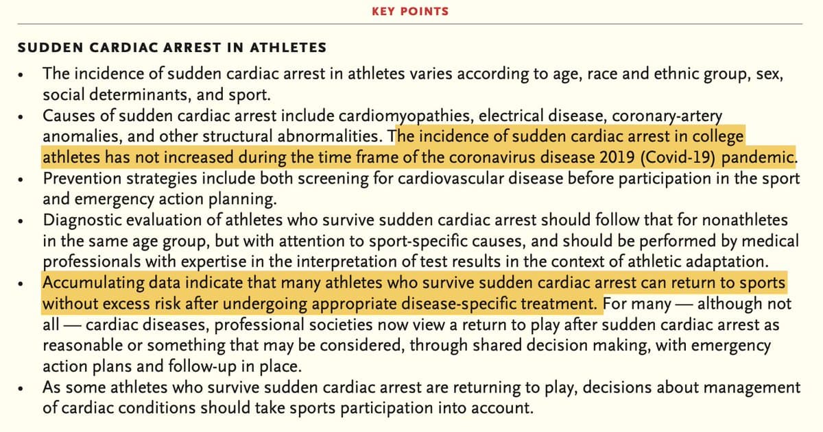 Improved Survival and Return-to-Play Guidelines for Athletes