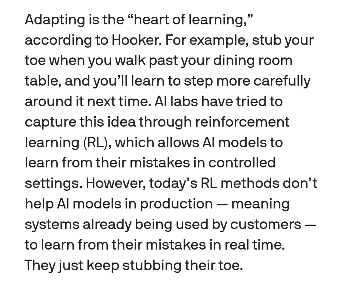 Future AI Breakthroughs Will Rely on Adaptive Learning, Not Size