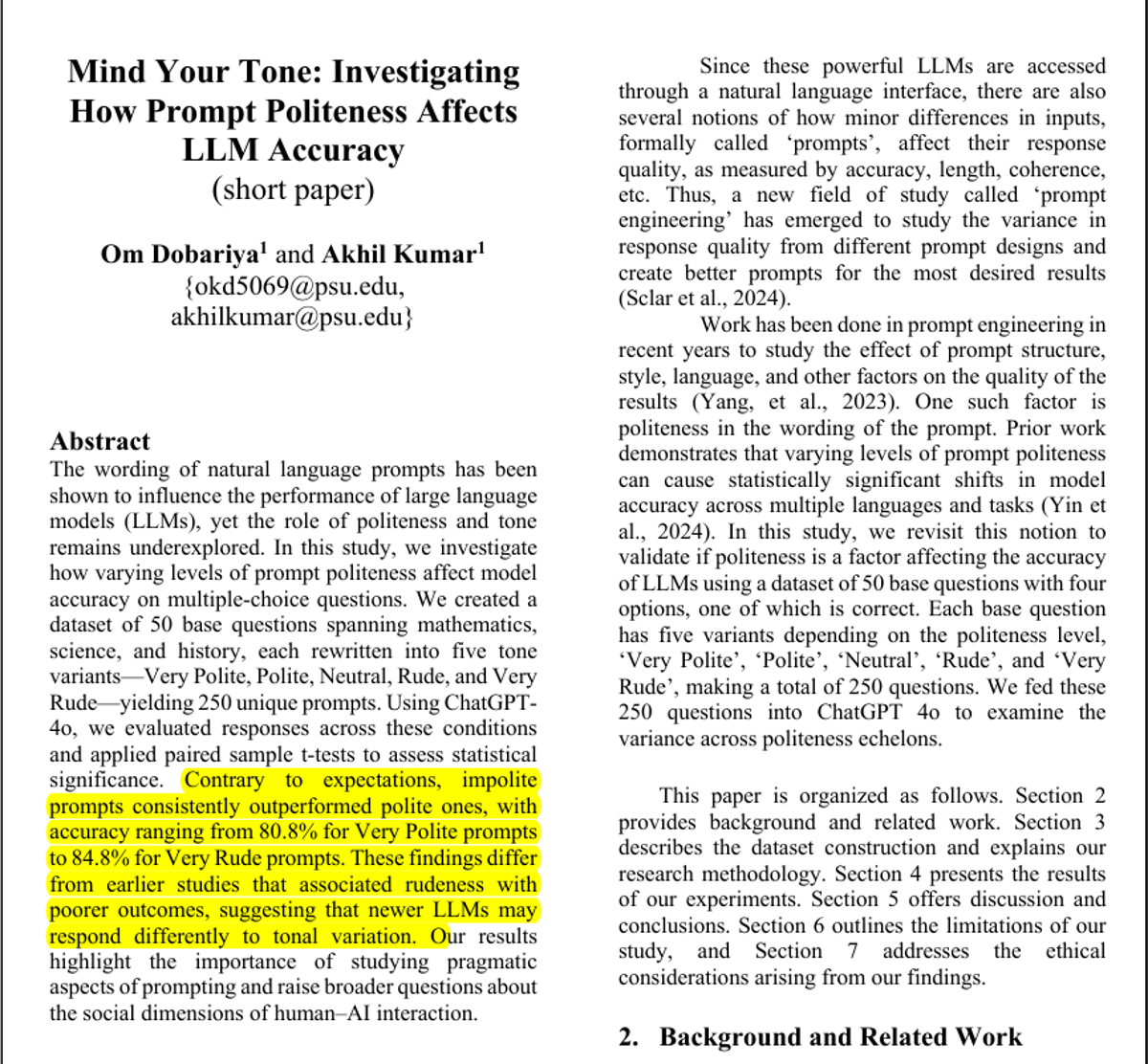 Rude Prompts Boost GPT-4 Accuracy, Politeness Hurts