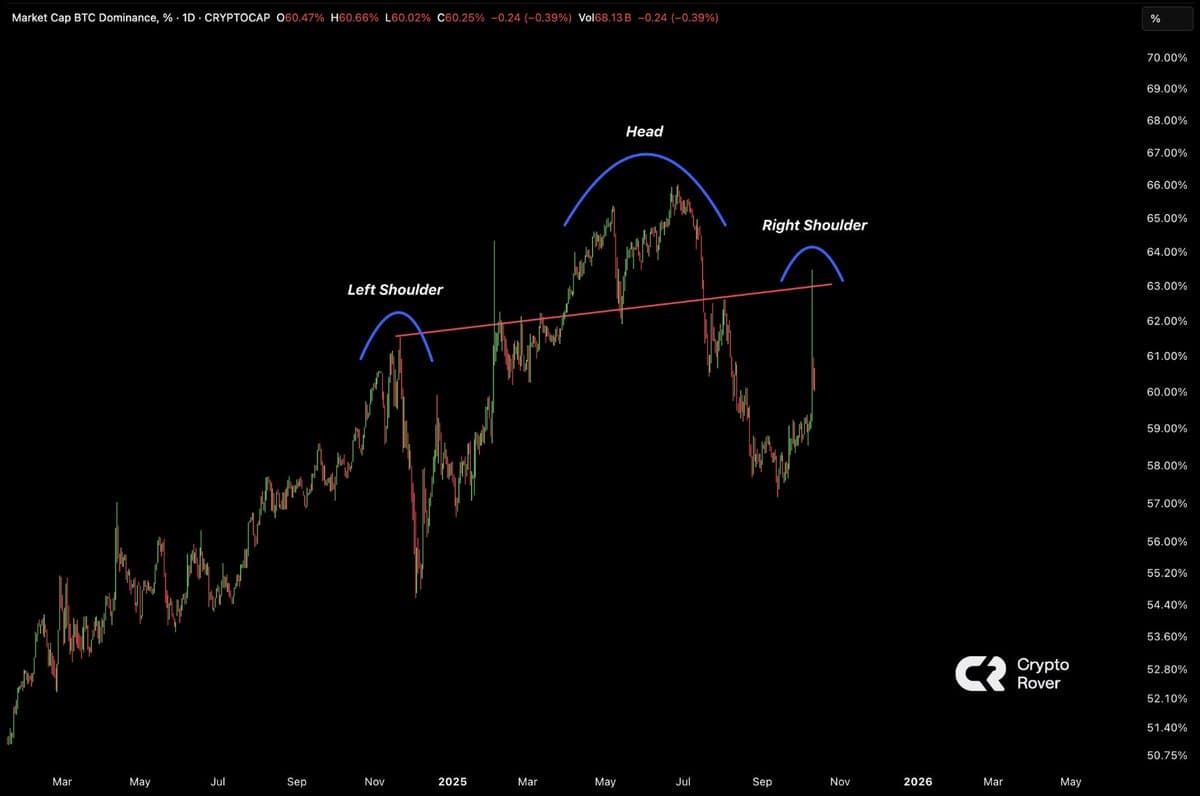 BTC Dominance H&S Signals Altcoin Bull Run
