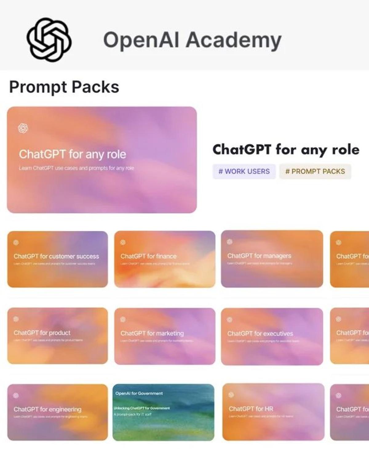 OpenAI Releases Free Prompt Packs for Every Role