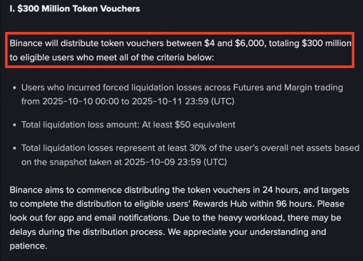 Binance Allocates $300 Million to Crash‑hit Users