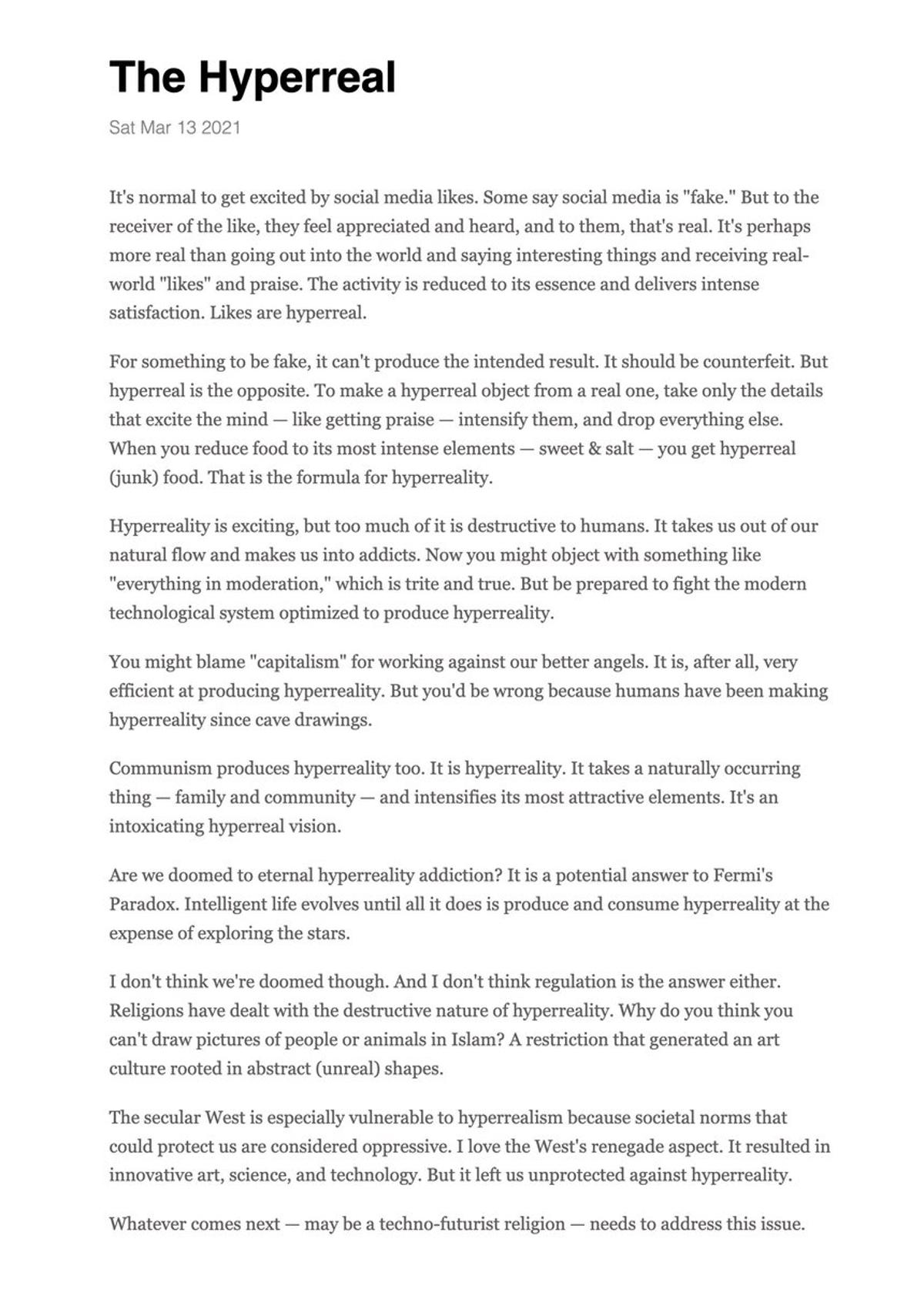 AI Becomes the Ultimate Hyperreality Machine, Urgency Grows