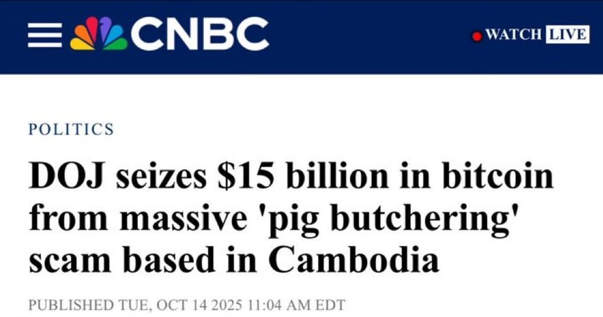 DOJ Recovers $15 Billion in Bitcoin From Scammers