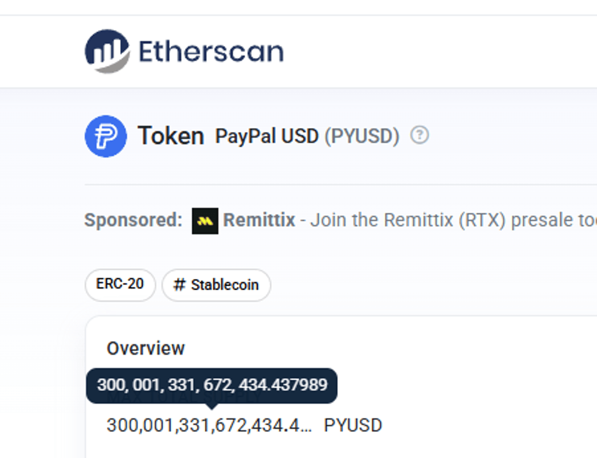PayPal's 300T PYUSD Mint Highlights Stablecoin Backing Gap