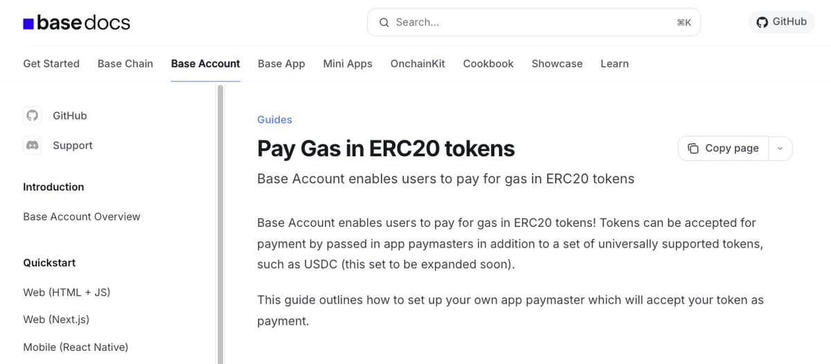 Pay Base Gas Fees Using Any ERC20 Token