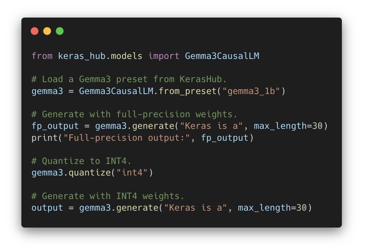 Accelerate Keras Models with Low‑precision Quantization