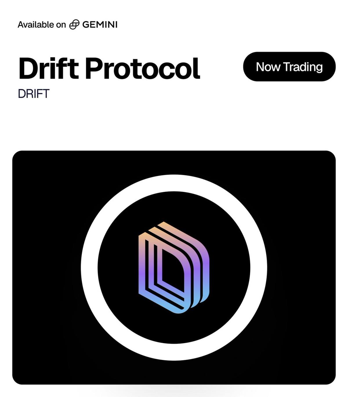 DRIFT Launches on Gemini with Full Trading Access