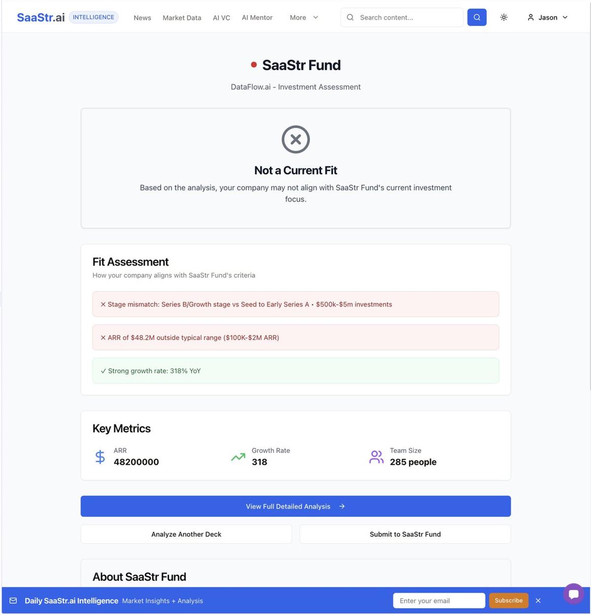 AI-Powered SaaStr Instantly Confirms Fund Fit