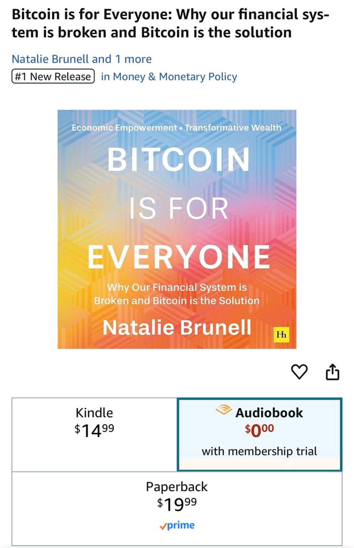 Bitcoin for Everyone Hits #1 Money Category on Amazon