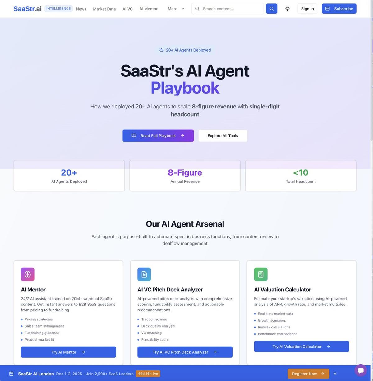 SaaStr Reveals Its Core AI Agents Toolkit