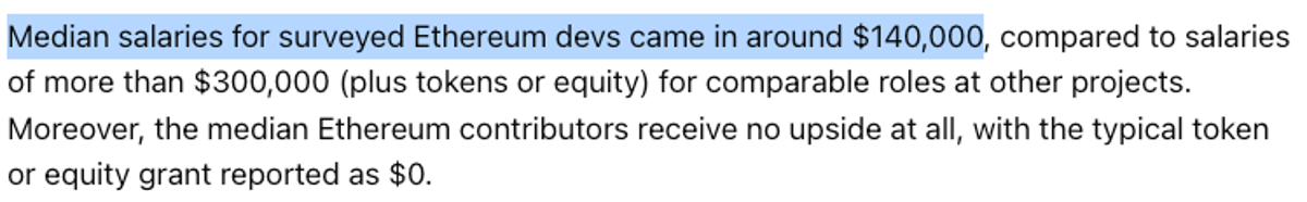Ethereum Developers Paid 50‑60% Below Market Rates