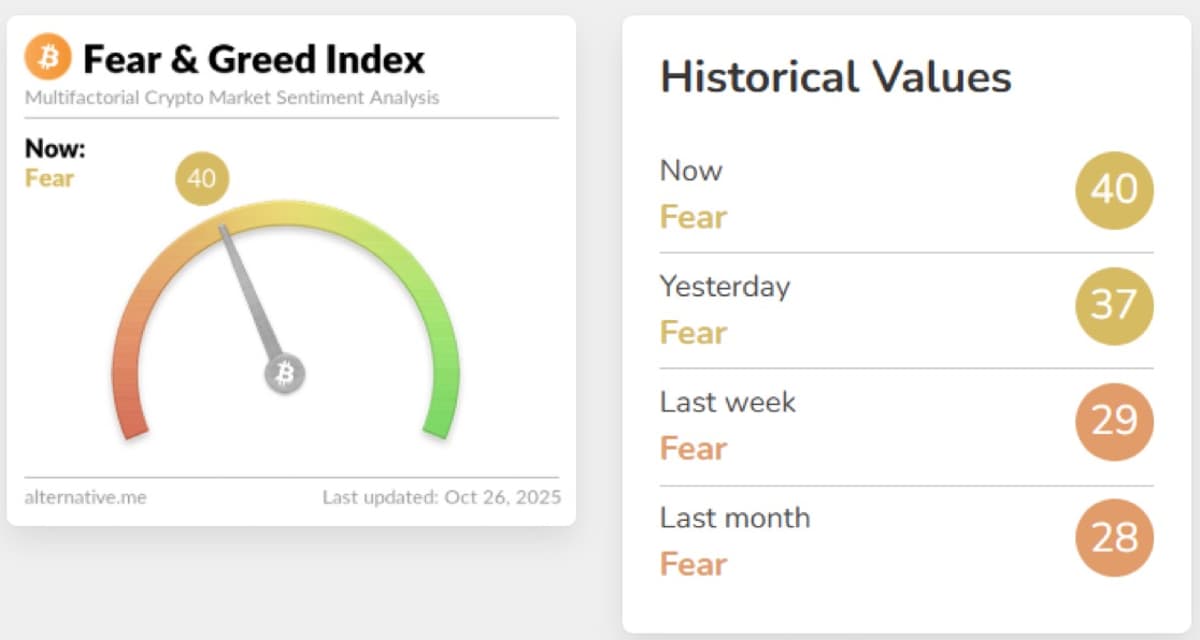 Bitcoin Fear Index Stuck in Fear for 16 Days