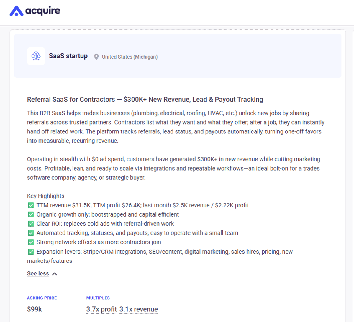 Unsexy Contractor SaaS Generates $26K Profit, 84% Margins