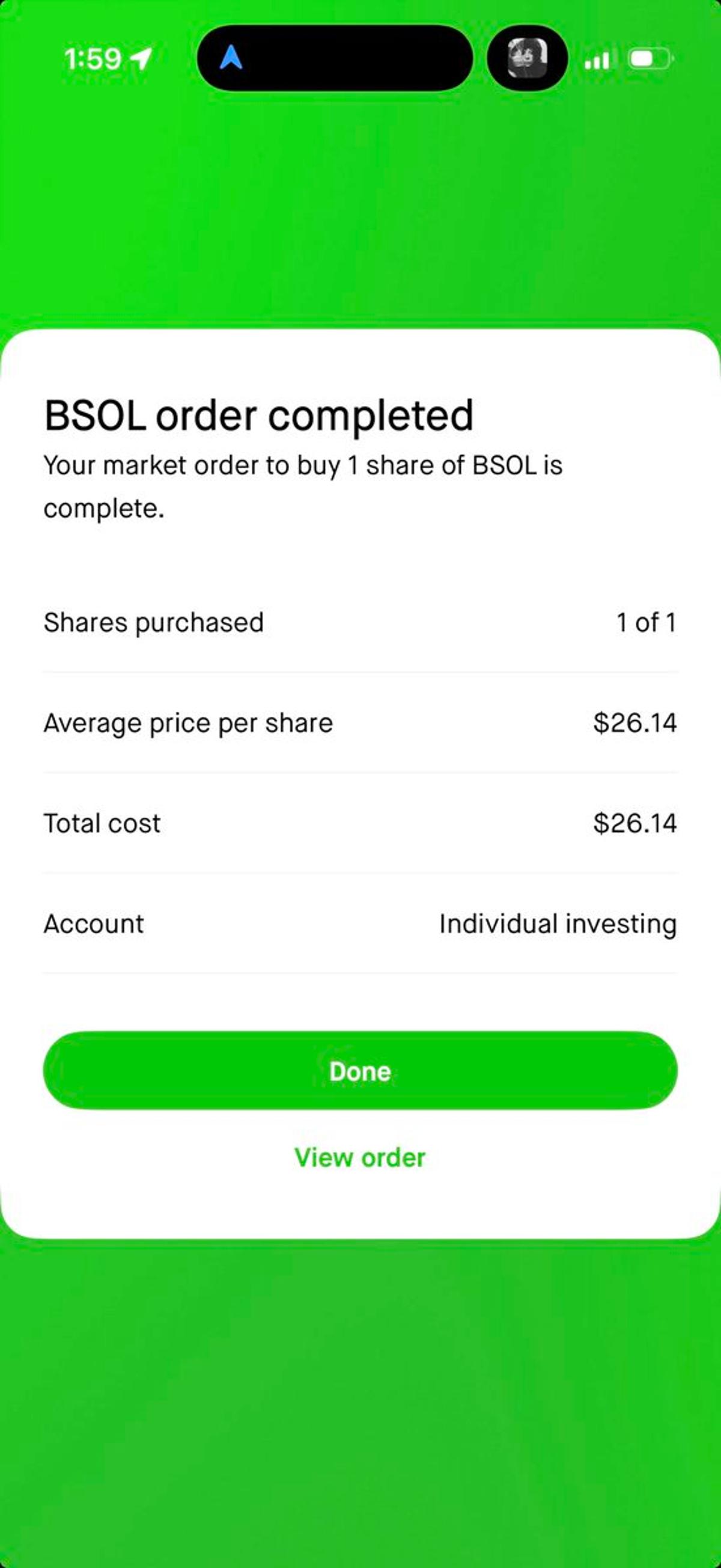 Happy BSOL Holder Celebrates Their Investment