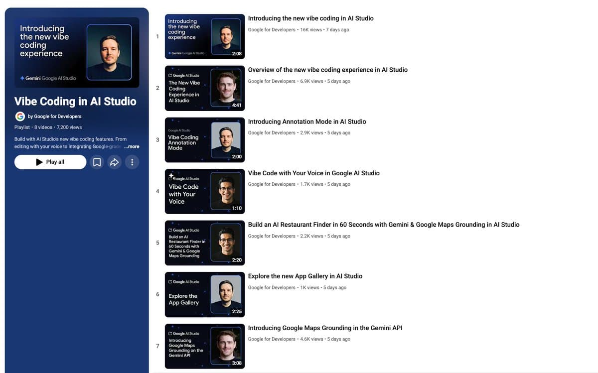 Google Launches Free Gemini Tutorials for AI App Building