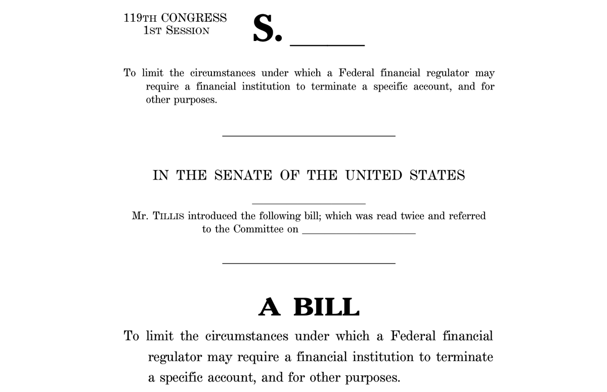 Senator Proposes Law to Stop Politically Motivated Debanking