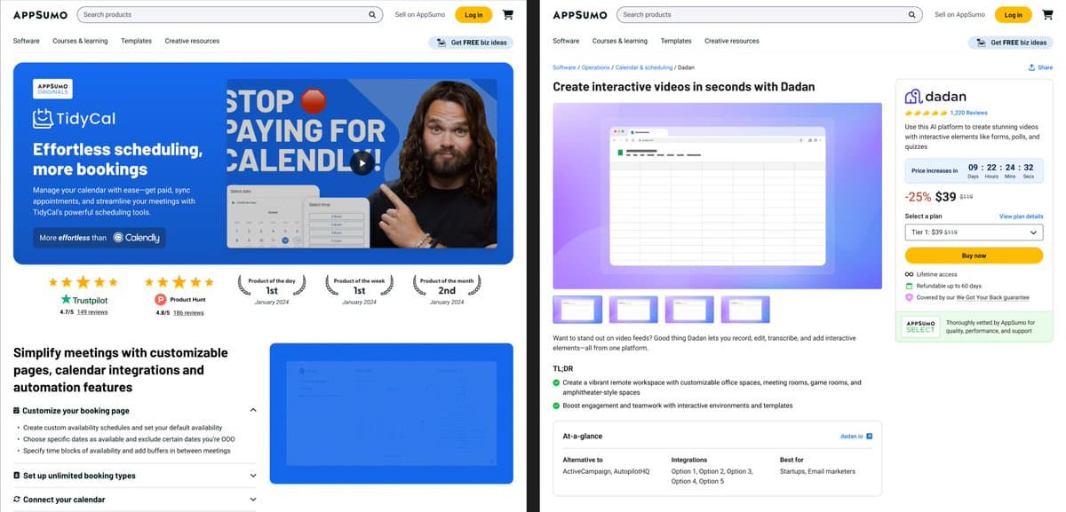 New AppSumo Deal Page Boosts Sales 38%