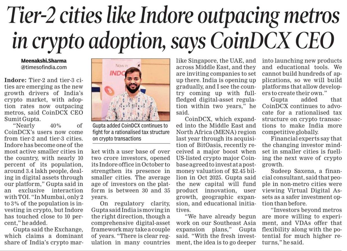 Crypto Boom Thrives in India's Tier‑2, Tier‑3 Cities