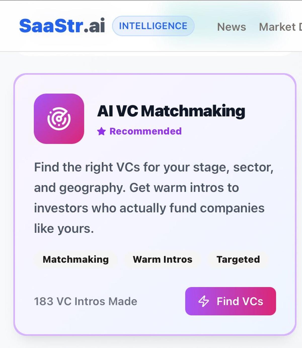 SaaStr AI VC Matchmaking Delivers 183 Intros in Two Weeks