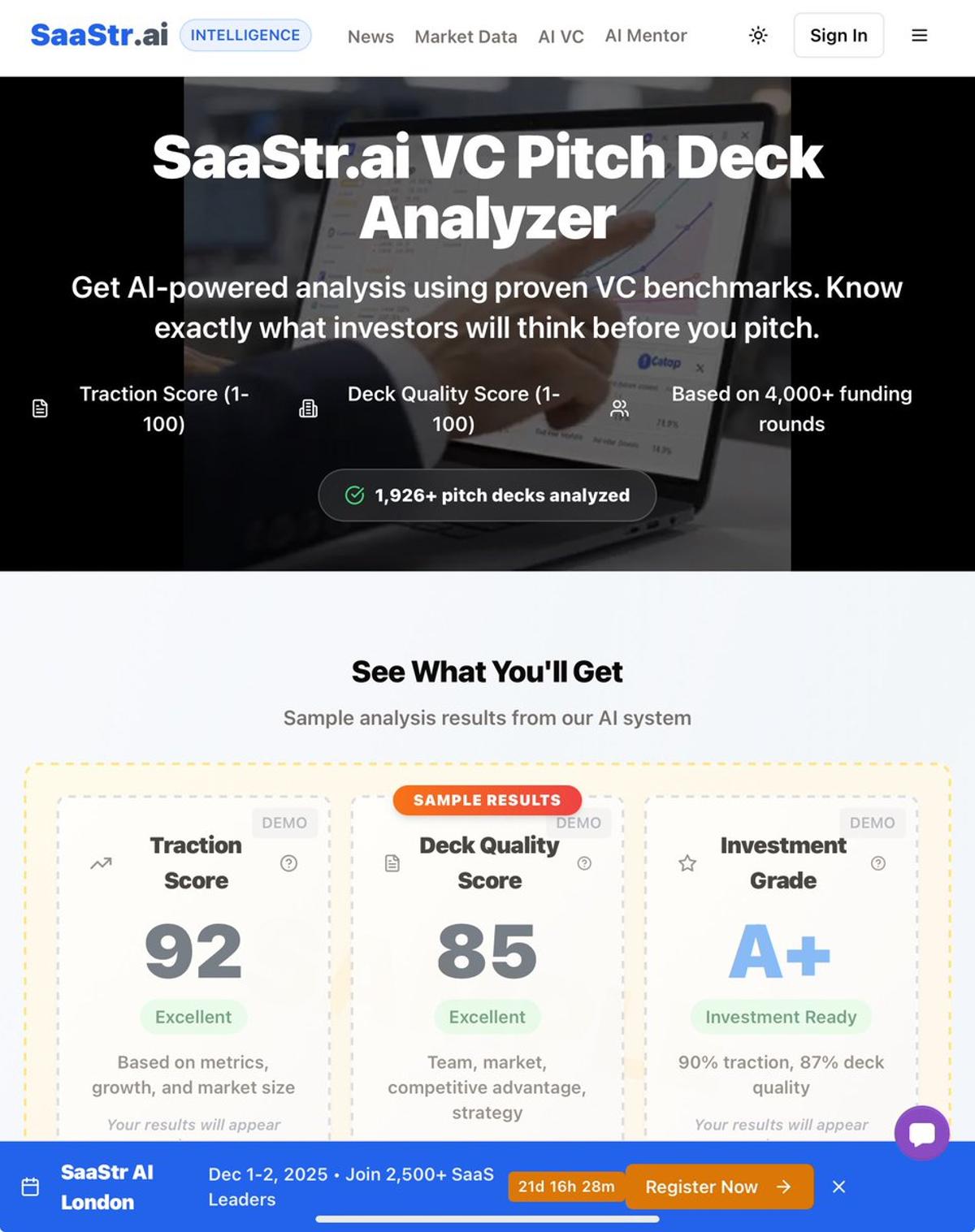 Free AI Reviews 2,000+ VC Pitch Decks Instantly