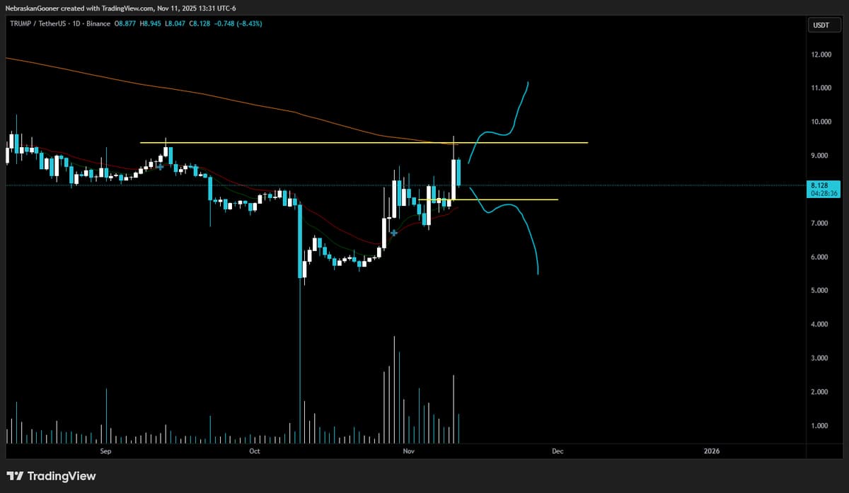TRUMP Bounces to 99‑SMA, Faces Range‑Bound Test