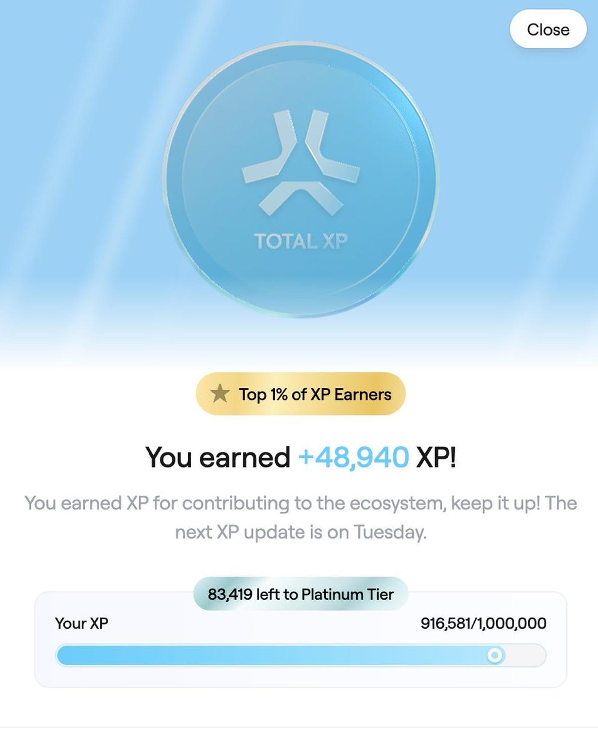 Two Weeks Until Reaching Platinum Tier on AbstractChain