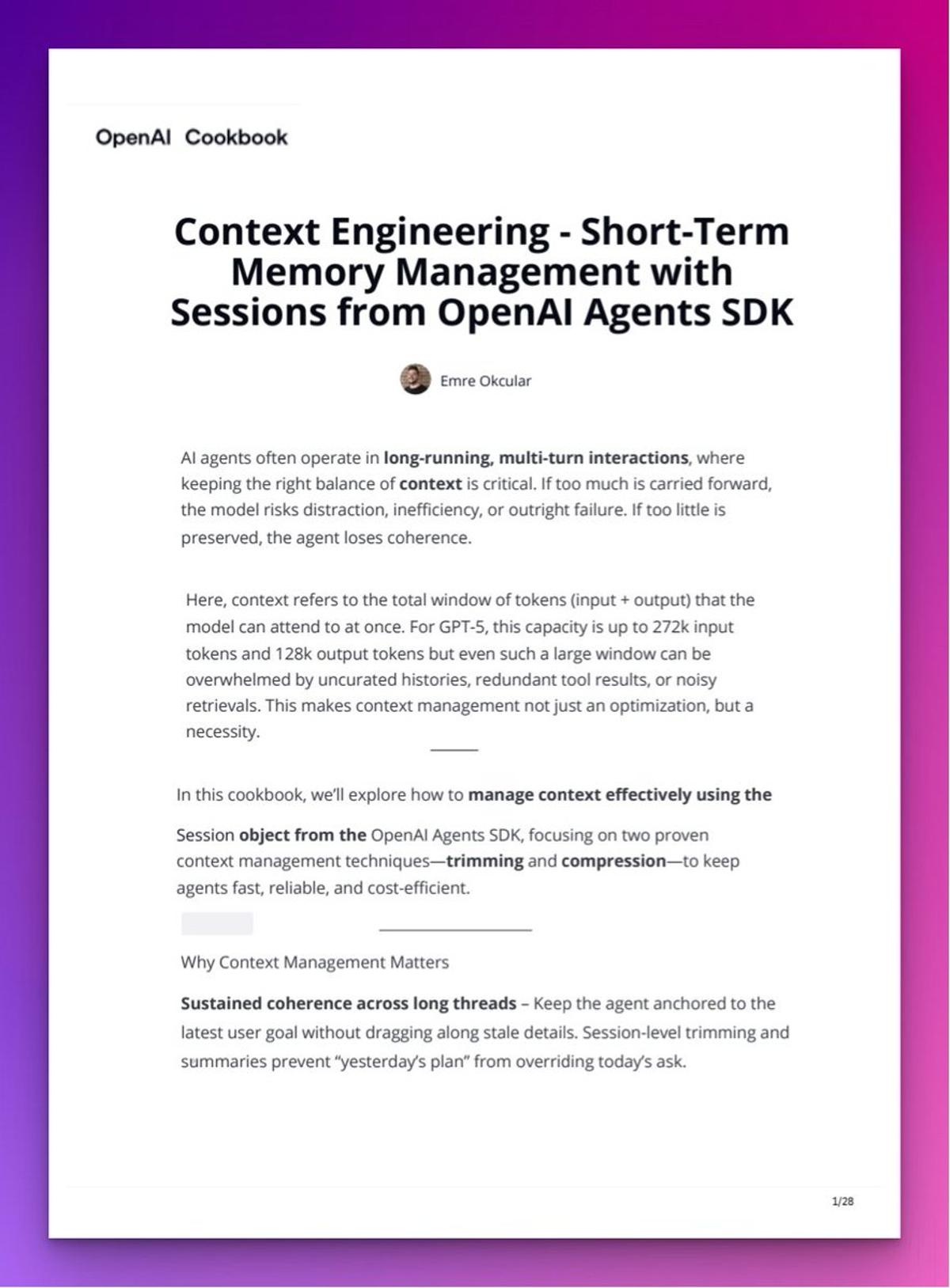 Free OpenAI Guide Shows Efficient Context Engineering for AI Agents