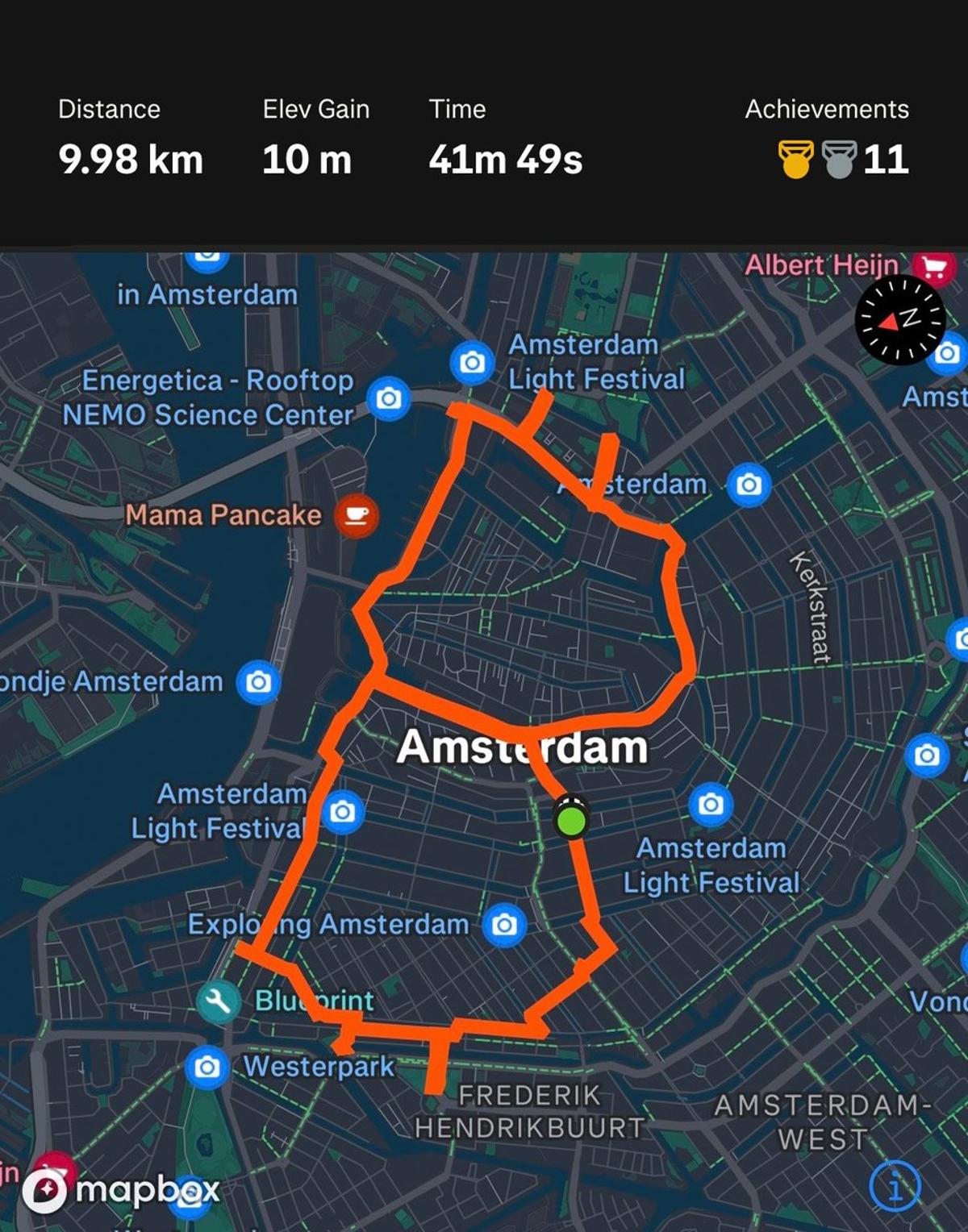 Biking the Bitcoin Symbol Through Amsterdam for Conference