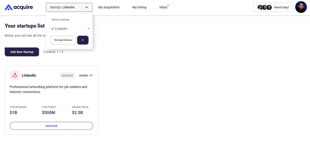 Manage and Sell Multiple Startups From One Account
